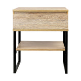 Artiss Bedside Table 1 Drawers with Shelf - CASEY - Top-Down View