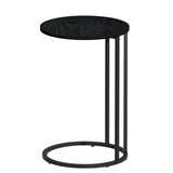 Artiss Coffee Table Side Table Round Black Martha - Close-Up Angle