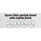 Artiss Console Table Marble Effect Frenisha - 45-Degree Angle