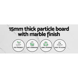 Artiss Console Table Marble Effect Frenisha - 45-Degree Angle