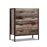 Artiss 4 Chest of Drawers - BARNLY - Side View