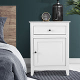 Artiss Bedside Tables Side Table Drawers Nightstand White - Close-Up Angle