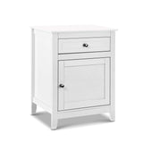 Artiss Bedside Tables Side Table Drawers Nightstand White - Low Angle