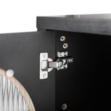 Artiss Buffet Sideboard Shelves Double Doors - Black - 45-Degree Angle