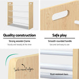 Keezi Kids Toy Box 12 Bins Bookshelf Organiser Children Storage Rack - Rear View