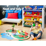 Keezi Kids Toy Box 12 Bins Bookshelf Organiser Children Storage Rack - 45-Degree Angle