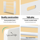 Keezi Kids Toy Box 12 Bins Bookshelf Organiser Children Storage Rack - Close-Up Angle