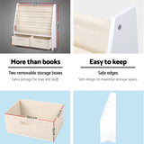 Keezi 4 Tiers Kids Bookshelf Magazine Rack Children Bookcase Organiser Drawer - Low Angle