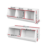 Keezi Kids Toy Box Bookshelf Storage Bookcase Organiser Display Stackable - Top-Down View