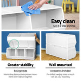 Keezi Kids Toy Box Bookshelf Storage Bookcase Organiser Display Stackable - Close-Up Angle