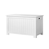 Keezi Eco-Friendly White Wooden Toy Storage Chest for Kids' Rooms