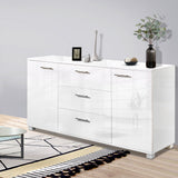 Artiss Buffet Sideboard High Gloss - White - Low Angle