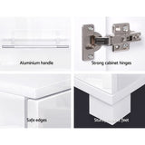 Artiss Buffet Sideboard High Gloss - White - Low Angle