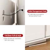 Artiss TV Unit Entertainment Unit Storage Cabinet 160cm White - Low Angle
