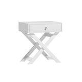 Artiss Bedside Table Drawers Side Table Storage Cabinet Nightstand White QARA - Close-Up Angle