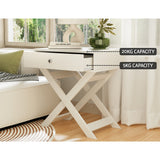 Artiss Bedside Table Drawers Side Table Storage Cabinet Nightstand White QARA - 45-Degree Angle