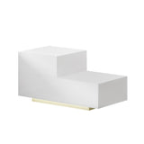 Artiss Bedside Tables LED 2 Drawers - REMI White - Close-Up Angle