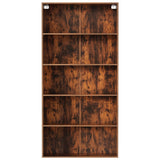 Artiss Bookshelf 5 Tiers Walnut - Top-Down View