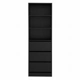 Artiss 3 Chest of Drawers Tallboy Cabinet Black - Top-Down View