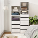 Artiss 3 Chest of Drawers Tallboy Cabinet White, image 6