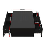 Artiss Coffee Table 4 Drawers Black Trevi - Front View