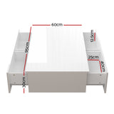 Artiss Coffee Table 4 Drawers White Trevi - Front View