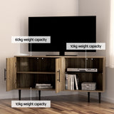 Artiss Corner Entertainment Unit Stand TV Cabinet Open Storage Shelf 120CM - Low Angle