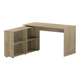 Artiss Computer Desk Bookshelf Oak 130CM - Close-Up Angle
