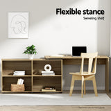Artiss Computer Desk Bookshelf Oak 130CM - Top-Down View