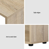 Artiss Computer Desk Bookshelf Oak 130CM - Rear View