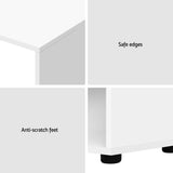 Artiss Computer Desk Bookshelf White 130CM - Rear View