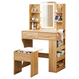 Artiss Dressing Table LED Vanity Desk Set Stool Wood - Extra Image