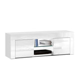 Artiss Entertainment Unit TV Cabinet 130cm White Ivan - Side View