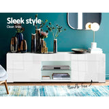 Artiss Entertainment Unit TV Cabinet 130cm White Ivan - 45-Degree Angle
