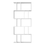 Artiss Bookshelf 5 Tiers - RITA White - Top-Down View