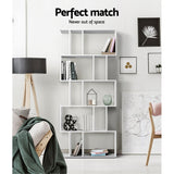 Artiss Bookshelf 5 Tiers - RITA White - Rear View