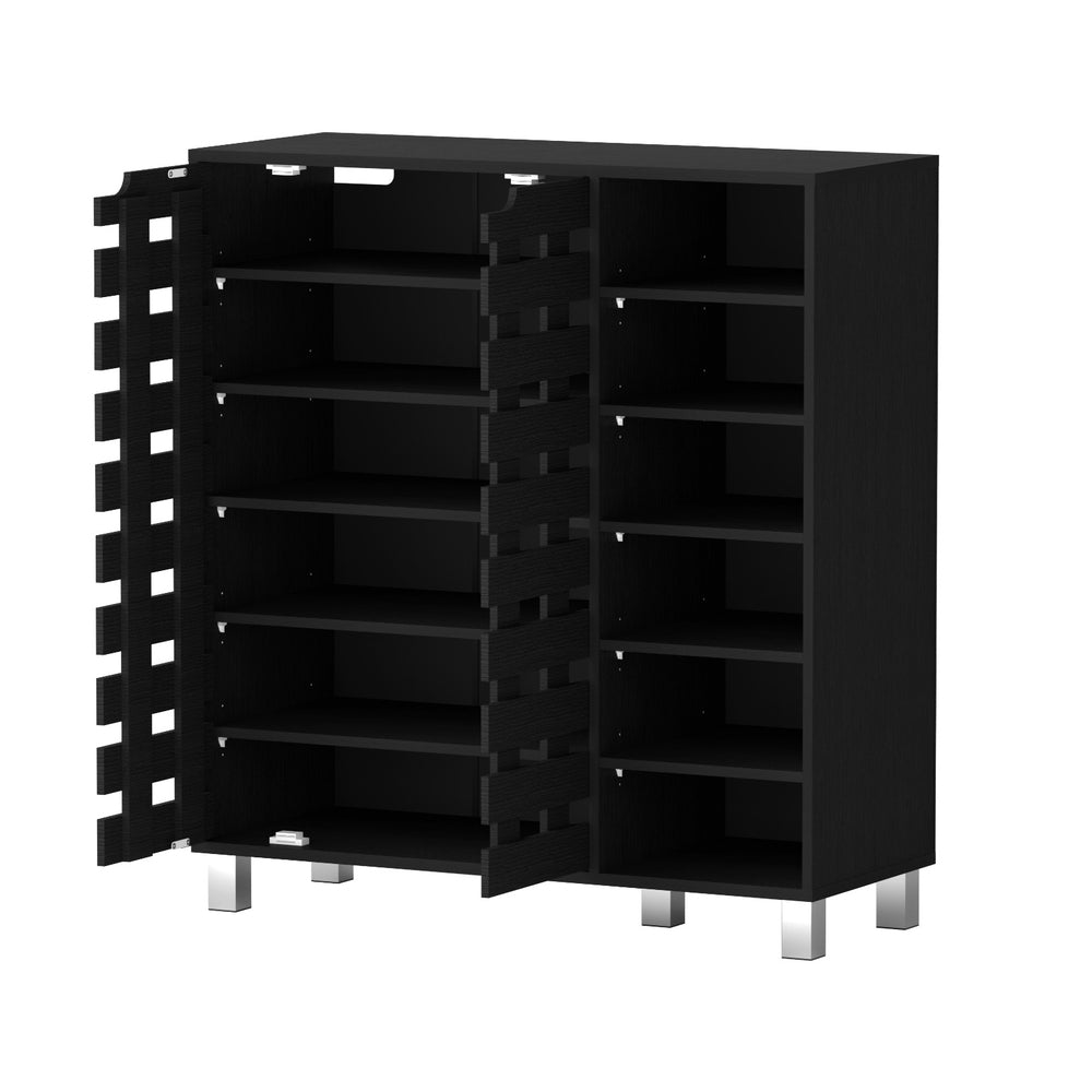 Artiss Shoe Rack Cabinet 6 Tier Storage Shelf Black