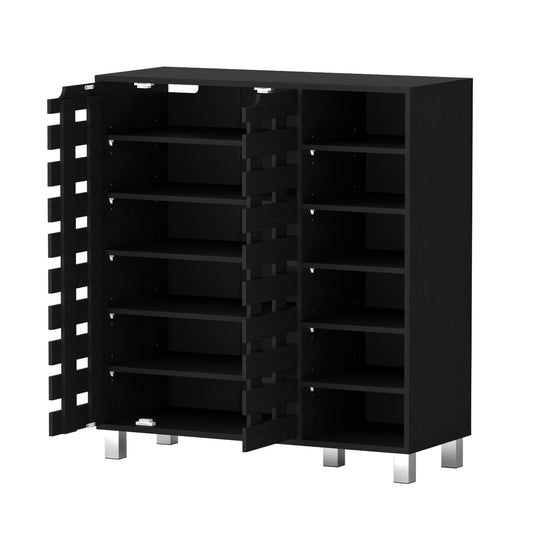 Artiss Shoe Rack Cabinet 6 Tier Storage Shelf Black