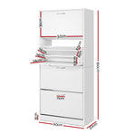 Artiss Shoe Rack Cabinet 60 Pairs 4 Doors - White, image 4