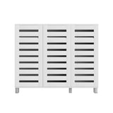 Artiss Shoe Rack Cabinet 30 Pairs Adjustable Shelf White - Side View