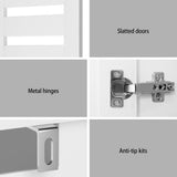 Artiss Shoe Rack Cabinet 30 Pairs Adjustable Shelf White - 45-Degree Angle