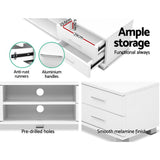Artiss Entertainment Unit TV Cabinet 120cm White Dylan - Low Angle