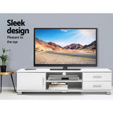 Artiss Entertainment Unit TV Cabinet 120cm White Dylan - 45-Degree Angle