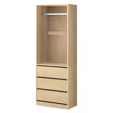 Artiss Wardrobe Clothes Closet Storage Organizer Pine - Low Angle