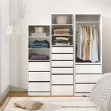 Artiss Wardrobe Clothes Closet Storage Organizer White - Close-Up Angle