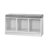 Artiss Shoe Rack Cabinet Bench White Zia - Front View