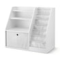 Keezi Kids Bookshelf Children Bookcase Organizer Storage Rack Display Drawer White