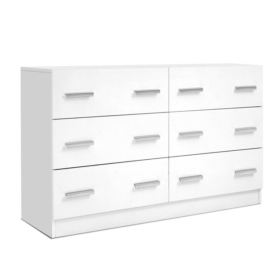 Artiss 6 Chest of Drawers - VEDA White, image 3