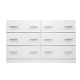 Artiss 6 Chest of Drawers - VEDA White - 45-Degree Angle