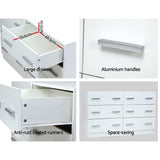 Artiss 6 Chest of Drawers - VEDA White - Close-Up Angle
